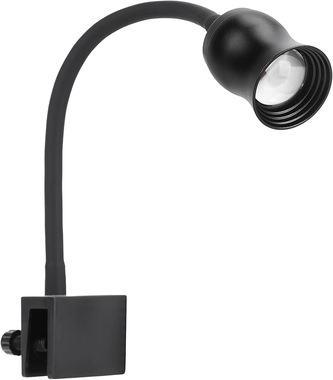 Aquarium Light Focus Light for Fish Tank Indoor LED Light Big Clip Lamp Adjustable Focus (White-Blue with Timer) PAWPICO