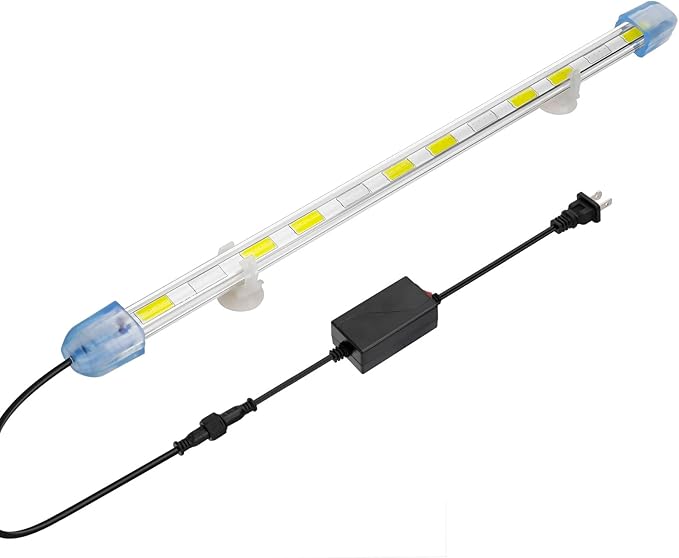 hygger 24.4" Ultra Bright Glass Submersible Aquarium Light, 15W COB LED Explosion-Proof Under Water Fish Tank Light, White and Blue LED Light for 25"-40" Freshwater Tanks hygger
