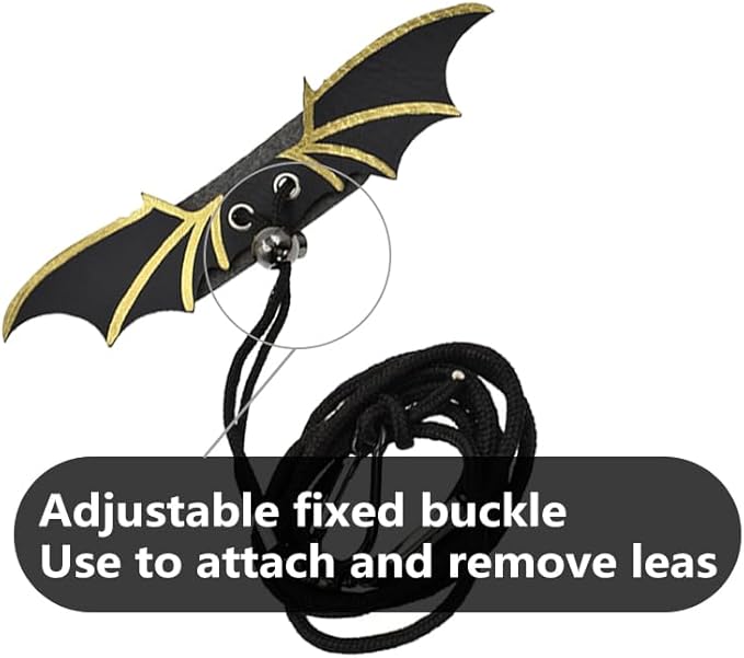 Bearded Dragon Leash - 3 Sizes Pack Reptile Outing Leather Wing Harness for Bearded Dragon Lizard Reptiles (Gold) HOKABLE