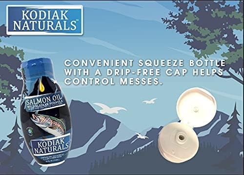 32 oz Wild Alaskan Salmon Oil Formula - Balanced Blend of Pure Fish Oils, with EPA and DHA from Wild-Caught Fish, Support for Skin & Coat, Immune & Heart Health, and Joints KODIAKNATURALSSALMONOIL