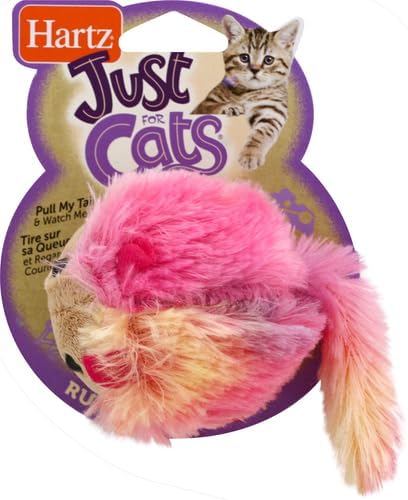 HARTZ Just For Cats Running Rodent Vibrating Plush Mouse Cat Toy - PAWPICO