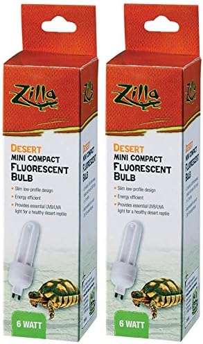 Zilla (2 Pack) Mini Compact Desert Fluorescent Bulb, 6 Watt Zilla