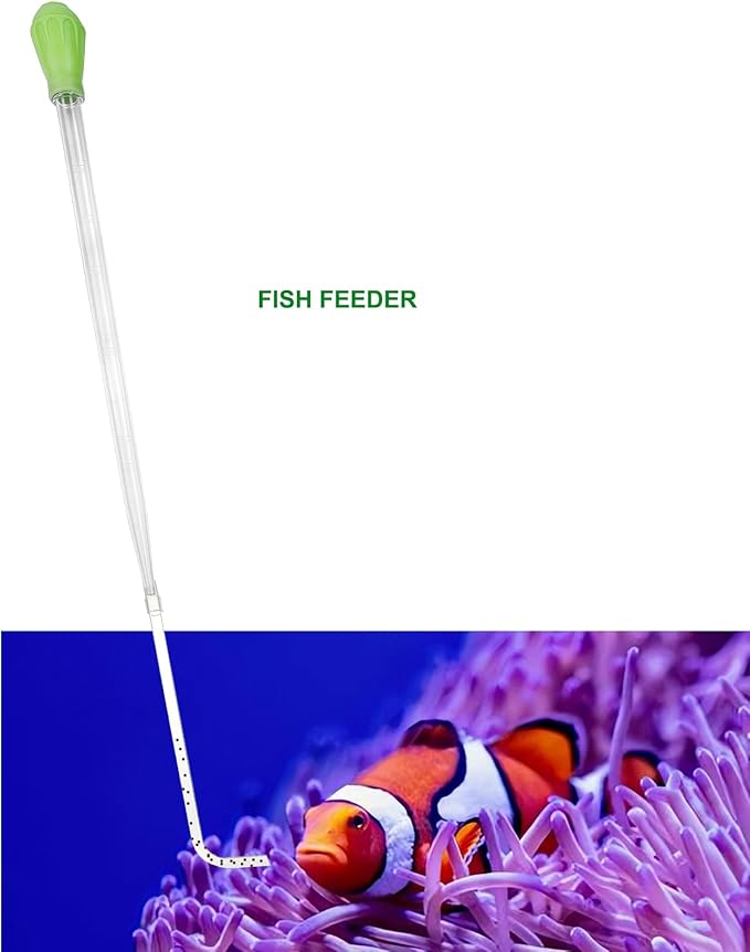 50ml Manual Coral Fish Feeder/Water Changer/Waste Remover Clean Tool with Extension Pipe and 15inch Aquarium Tweezer for Fish Tank Cleaning, Aquatic Pipette Dropper Gravel Cleaner Siphon Fecsam