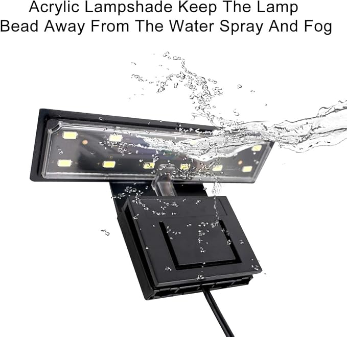 WEAVERBIRD Aquarium Light Fish Tank LED Light 6W 12 LED Planted Clip Lamp for 8-15Inch 6mm Thick Fish Tanks WEAVERBIRD