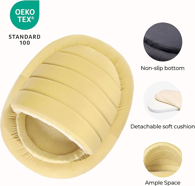 Balance 2 in 1 Cat Bed Cave for Kittens and Small Dogs, Cat Tents for Indoor Cats, Covered Cat Beds with Removable Cushion, Calming Cat Nest, Cat Hideaway, Washable Cat House with Non-Slip Bottom - PAWPICO