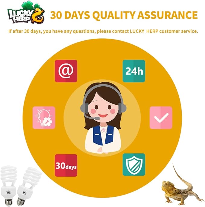 LUCKY HERP Desert UVA UVB Reptile Light Bulb 10.0 26W Compact Fluorescent Lamp LUCKYHERP