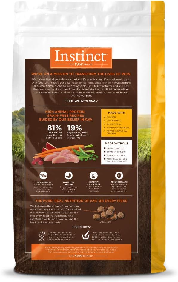 Instinct Original Grain Free Recipe with Real Chicken Natural Dry Cat Food, 11 lb. Bag - PAWPICO