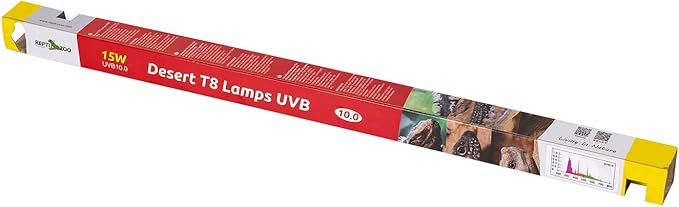 REPTI ZOO T8 Reptile Sun UVB Terrarium Desert Reptile 18 inch UVB Bulb Fluorescent Lamp Tube T8 15 Watt Habitat Lighting REPTIZOO