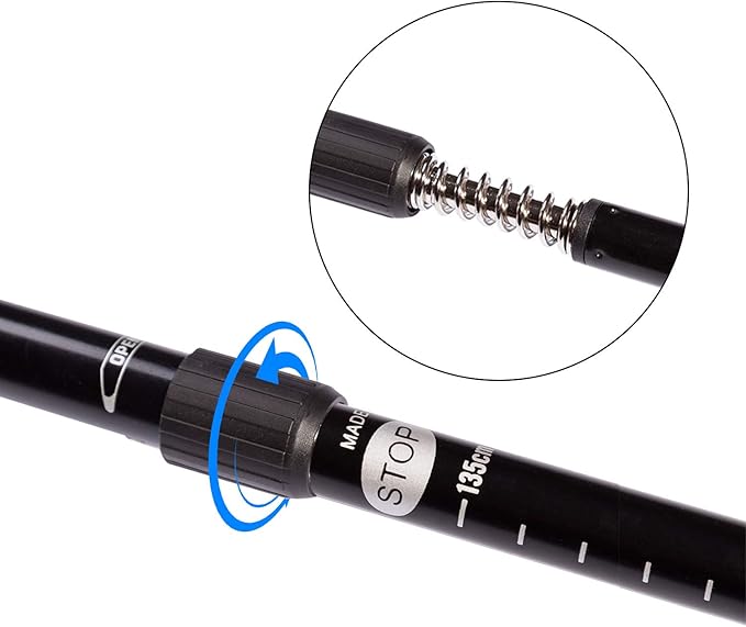 REPTI ZOO 57" Snake Catcher Professional Stainless Steel Retractable Snake Hook Reptile Catcher Stick Rattlesnake Grabber Pick-up Snake Pole Handling Tool (Snake Hook) REPTIZOO