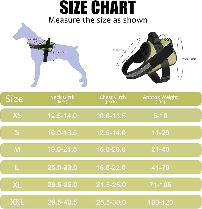 Bolux Dog Harness, No-Pull Reflective Dog Vest, Breathable Adjustable Pet Harness with Handle for Outdoor Walking - No More Pulling, Tugging or Choking Bolux