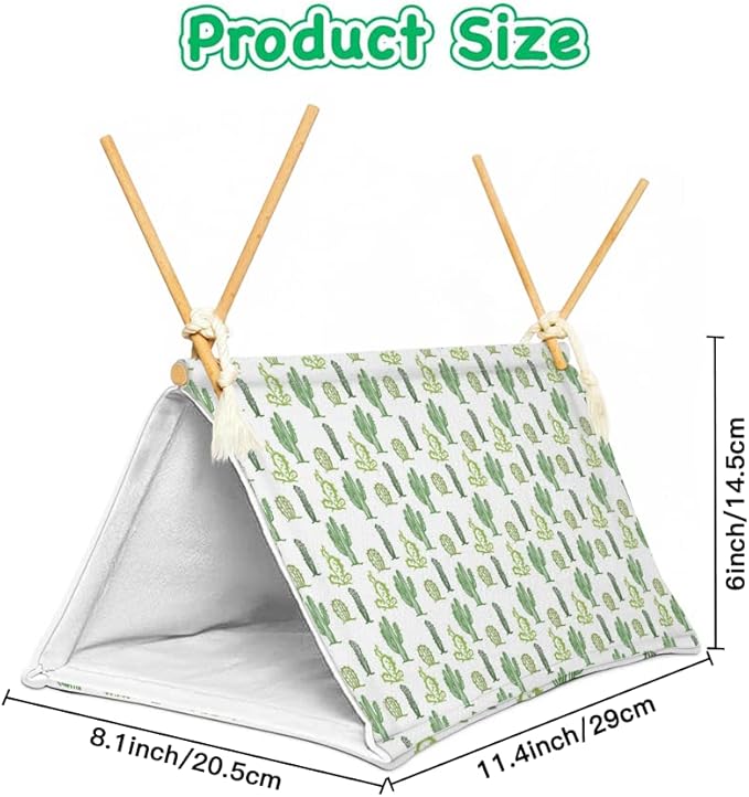 Bearded Dragon Tent Bed,Cactus Pattern Reptile Bearded Dragon cage/hides and Caves/Habitat Hideout… (Cactus) Aipush