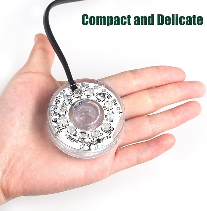 Fish Tank Light, Waterproof LED Aquarium Submersible Light USB Multicolor Decoration Light with Suction Cup for Fish Tanks Coral Tanks Aquatic Plant Tanks Mioyoow