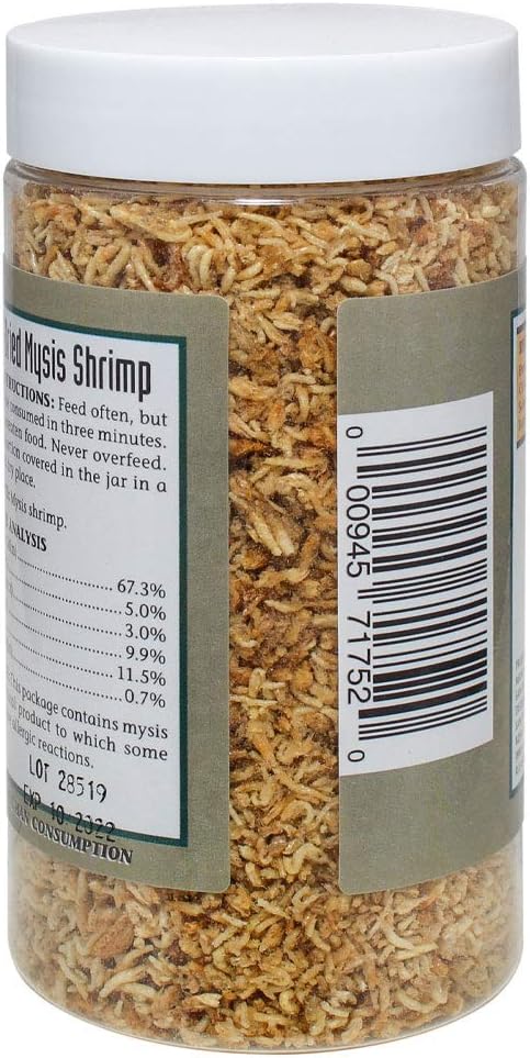San Francisco Bay Brand Freeze-Dried Mysis Shrimp - Premium Fish Food, Tetra Fish Food, Tropical Fish Food - Ideal for Freshwater and Saltwater Fish, Cichlids, Angels, Seahorses - 0.88 oz (25g) SanFranciscoBayBrand