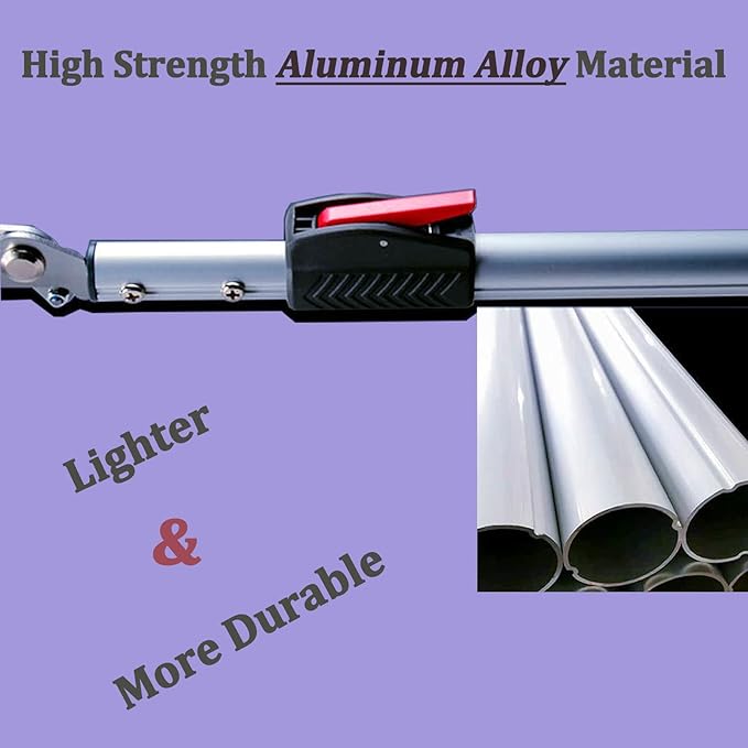 87'' Telescopic Snake Tongs, Aircraft-Grade Aluminum Alloy Reptile Grabber Rattle Snake Catcher Wide Jaw Handling Tool with Lock for Hunting Game Finders PAWPICO