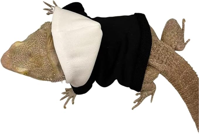 Lizards Clothes for Bearded Dragon - Handmade Cotton Hoodies Warm Sweater Coat Reptiles Apparel Costume Skin Protection Photo for Lizard Bearded Dragon Crested Gecko Chameleon (4 Pack,Large) SEZDEKI