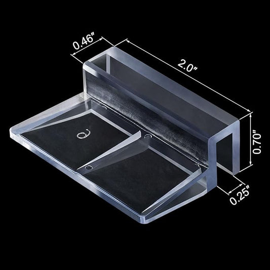 OIIKI 6 PCS Aquarium Glass Cover Clip, Clear Acrylic Support Holder, Aquarium Lid Clips Clamps, for Aquarium Fish Tank (6mm) OIIKI