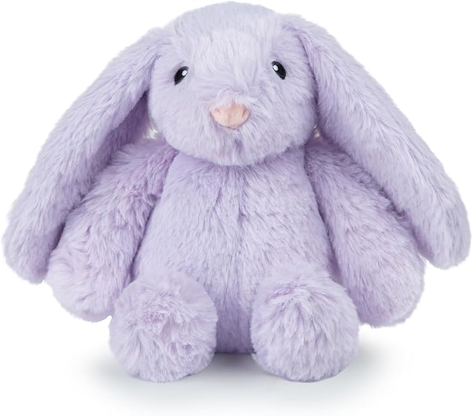 Best Pet Supplies Interactive Bunny Buddy Dog Toy with Crinkle and Squeaky Enrichment for Small and Medium Breed Puppies or Dogs, Cute and Plush - Bunny (Purple), Small - PAWPICO
