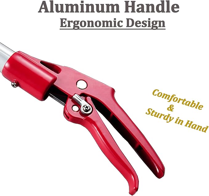 87'' Telescopic Snake Tongs, Aircraft-Grade Aluminum Alloy Reptile Grabber Rattle Snake Catcher Wide Jaw Handling Tool with Lock for Hunting Game Finders PAWPICO