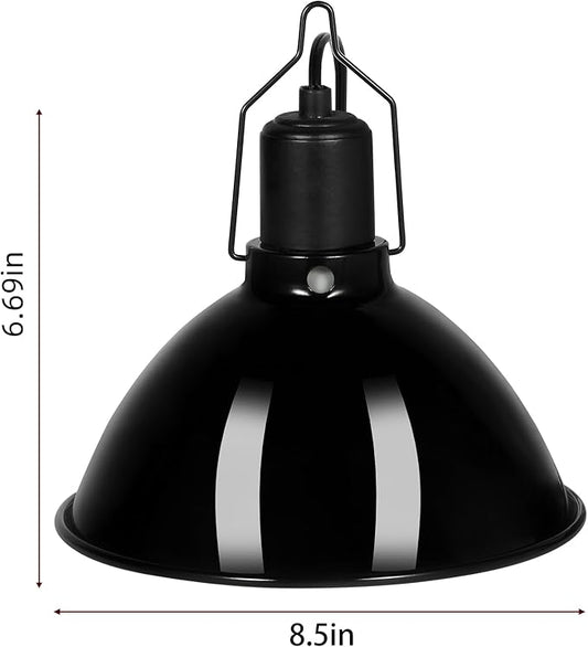 8.5inch Dome Reptile Heat Lamp Reptile Light Fixture UVB Reptile Light Fixture Max 150W for Bearded Dragon, Turtles, Snake and Lizard Terrarium DXOPHIEX