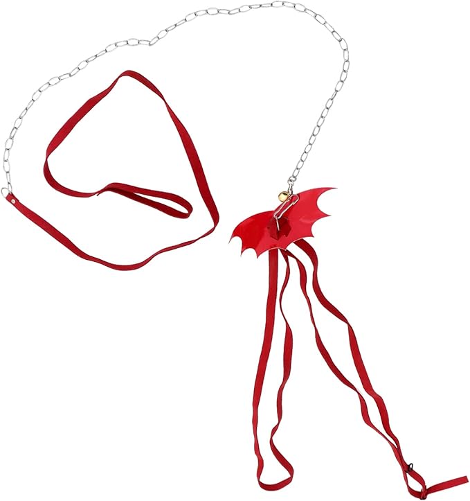 Turtle Wing Design Harness Strap Chest Collar Adjustable Rope Walking Control Rope Great for Turtle Reptile (Red L) POPETPOP