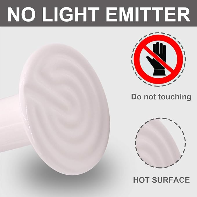 Reptile Heat Lamp Bulb -60W Ceramic Heat Emitter No Harm No Light Infrared Heater Lamp for Chicken Coop Lizard Aquarium Snake Outside Dogs Brooder 110V,White AIICIOO