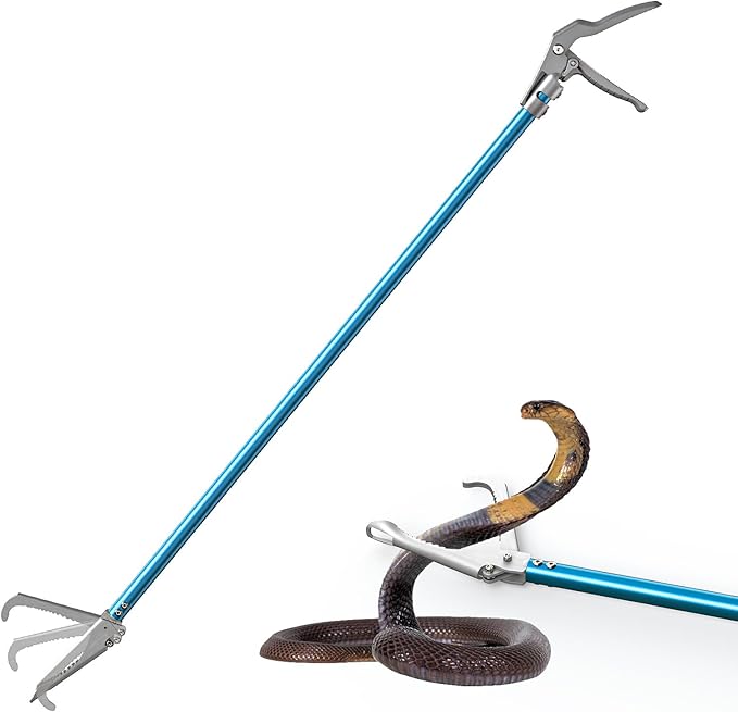 G2 60-inch Professional All-Aluminum Alloy Snake Tong Reptile Grabber Rattle Snake Catcher Wide Jaw Handling Tool with Lock G2GO2GETHER
