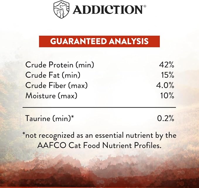 Addiction Wild Islands Forest Meat Dry Cat Food, Premium Venison Recipe with High-Protein & Grain-Free Formula for Primal Cat Nutrition - 4lbs - PAWPICO