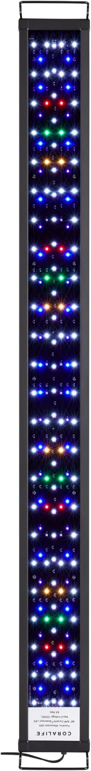 Coralife Fish Tank Aquarium Seascape WiFi/Bluetooth Smart LED Light Fixture, 48-54" Coralife