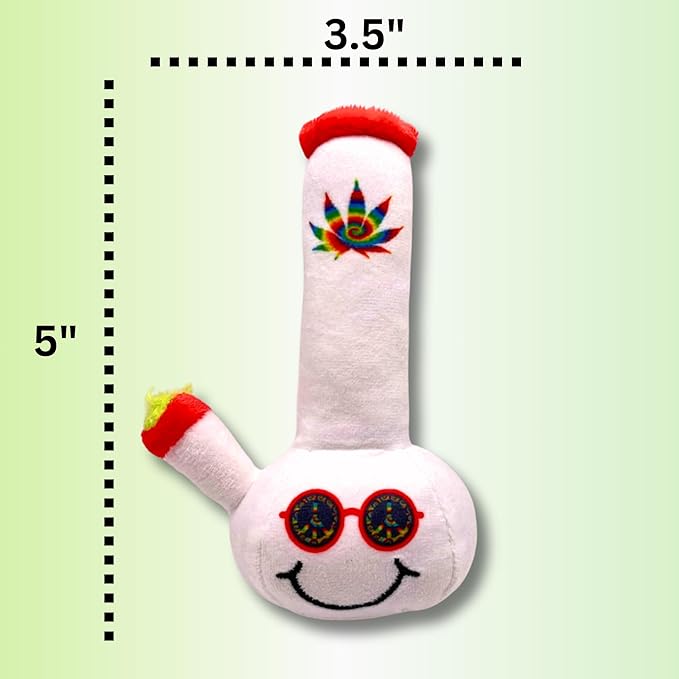 Lil' Billie The Bong 420 Cat Toy | Funny Cat Toy | Cool Plush Catnip Toy | Fun Novelty Gift | Play and Funny Photos - PAWPICO