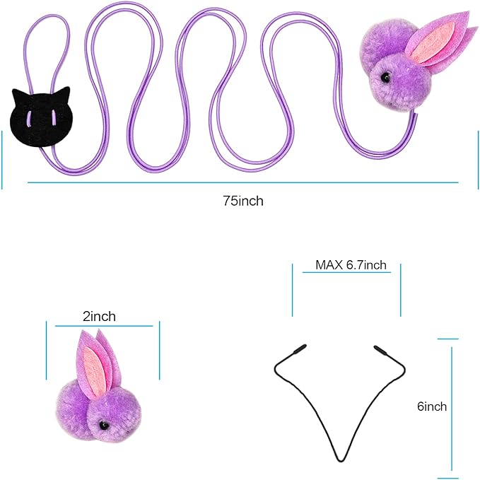 Cat Toys Interactive for Indoor Cats,2PCS Retractable Cat Wand Toys,9PCS Teaser Toys&1PCS Hanging Door Lure Cat Toy,Interactive Feather Toy for Teaser Play and Chase Exercise with Kitten - PAWPICO