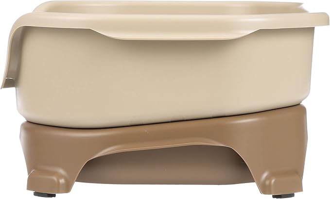 Neater Feeder - Express Model - Mess-Proof Dog Bowls (Small, Cappuccino) – Made in USA – Elevated, No Spill, Non-Tip, Non-Slip, Raised Stainless Steel Food & Water Pet Bowls - PAWPICO
