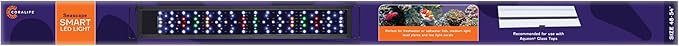 Coralife Fish Tank Aquarium Seascape WiFi/Bluetooth Smart LED Light Fixture, 48-54" Coralife