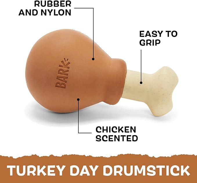 Barkbox Super Chewer Tough Dog Chew Toys for Aggressive Chewers, Dental Stimulating (Turkey - Small) - PAWPICO