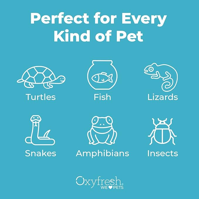 Oxyfresh Premium Terrarium Cleaner – Professional Amphibian and Reptile Terrarium Smell Eliminator – Safe & Quickly Removes Waste & Odors – Streak Free Glass – Bleach Free Oxyfresh