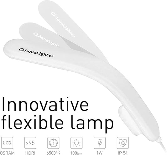 Fish Tank Light - Clip On Aquarium Light - Aquarium Light for Plants - LED Flexible Lamp for Freshwater Small Aquarium Light - PicoSoft White 5 Gallon Aqualighter