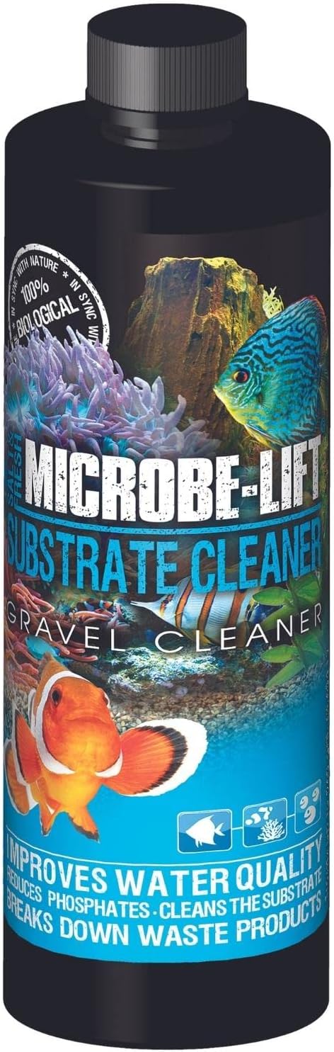 MICROBE-LIFT GSC16 Professional Gravel & Substrate Cleaner for Freshwater and Saltwater Tanks, 16 Ounces Microbe-Lift