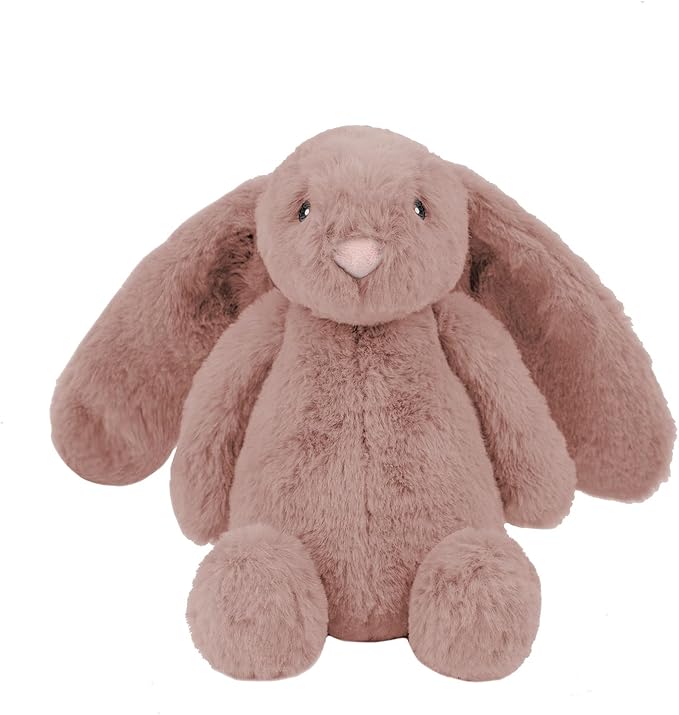 Best Pet Supplies Interactive Bunny Buddy Dog Toy with Crinkle and Squeaky Enrichment for Small and Medium Breed Puppies or Dogs, Cute and Plush - Bunny (Mauve) - PAWPICO