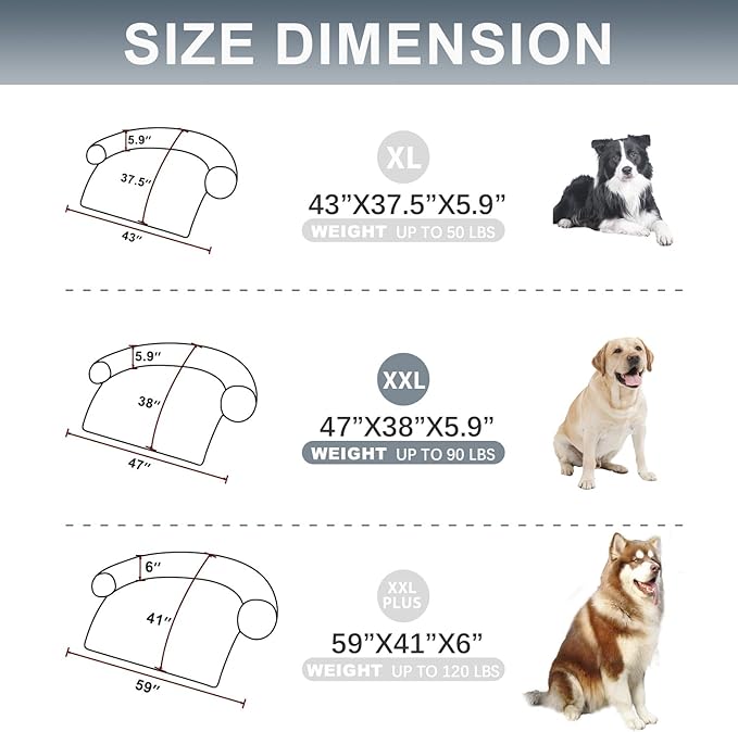 Tinaco Luxurious Calming Dogs/Cats Bed Mats, Washable Removable Couch Cover, Plush Long Fur Mat for Pets, Waterproof Lining, Perfect for Small, Medium and Large Dogs and Cats (Gradient Gray, XXL) - PAWPICO