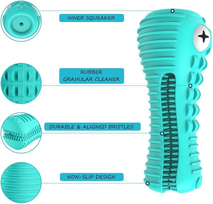 Dog Toys for Aggressive Chewers Large Medium Breed Indestructible Dog Chew Toys Dog Toothbrush Squeaky Interactive Tough Extremely Durable Dog Toys to Keep Them Busy - PAWPICO