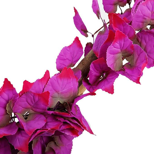 Reptiles Plants, 2 Pieces Hanging Silk Terrarium Pink Leaves Décor, Terrarium Plants for Bearded Dragons,Lizards,Geckos,Snake Pets, Reptile & Amphibian Habitat Plants PAWPICO