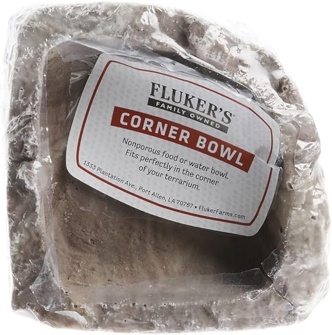 Fluker's Food and Water Reptile Corner Bowl, Small 4" Flukers