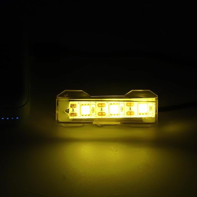 Mini Aquarium Lamp, USB Aquarium Light, LED Desktop Fish Tank Light, Small Decoration Aquarium Light, Aquarium Accessories, Yellow Light CAPASTEC