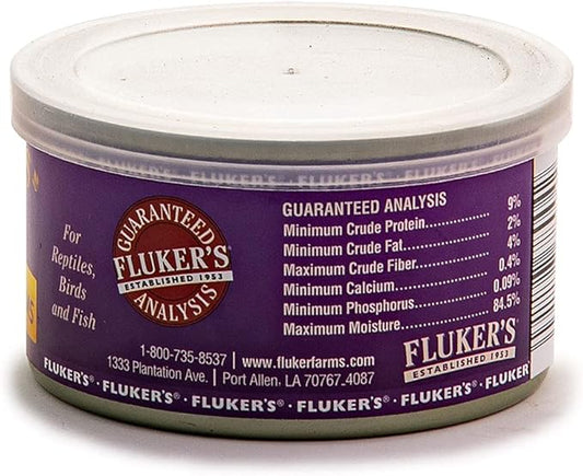 Fluker's Gourmet Canned Food for Reptiles, Fish, Birds and Small Animals, Soldier worms, 1.2 oz Flukers