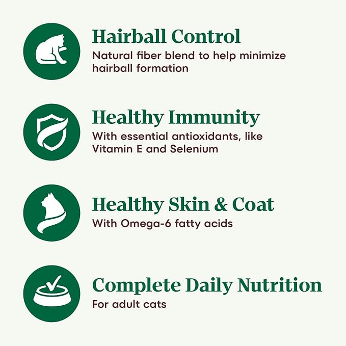 NUTRO WHOLESOME ESSENTIALS Adult Hairball Control Natural Dry Cat Food Farm-Raised Chicken & Brown Rice Recipe, 3 lb. Bag - PAWPICO