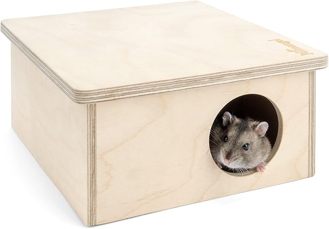 Niteangel Birch Chamber-Maze Hamster Hideout - Small Pets Woodland House Habitats Decor for Hamster Mice Gerbils Mouse Niteangel
