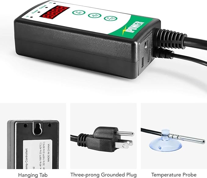 iPower Seedling Heat Mat Heating Pad 48"x20" with Digital Thermostat Combo Set, Waterproof for Indoor Seed Starting and Plant Germination iPower