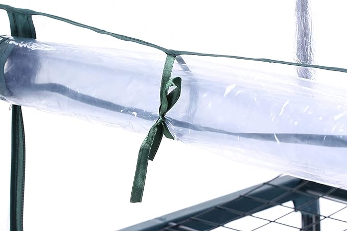 4-Tier Greenhouse Replacement Cover Clear PVC Greenhouse Replacement Cover with Roll-Up Zipper Door - 27" L x 19" W x 61" H (Cover Only) UWIOFF