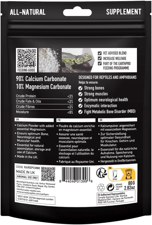 Arcadia EarthPro CalciumPro 2X Pack, 80g, White PAWPICO