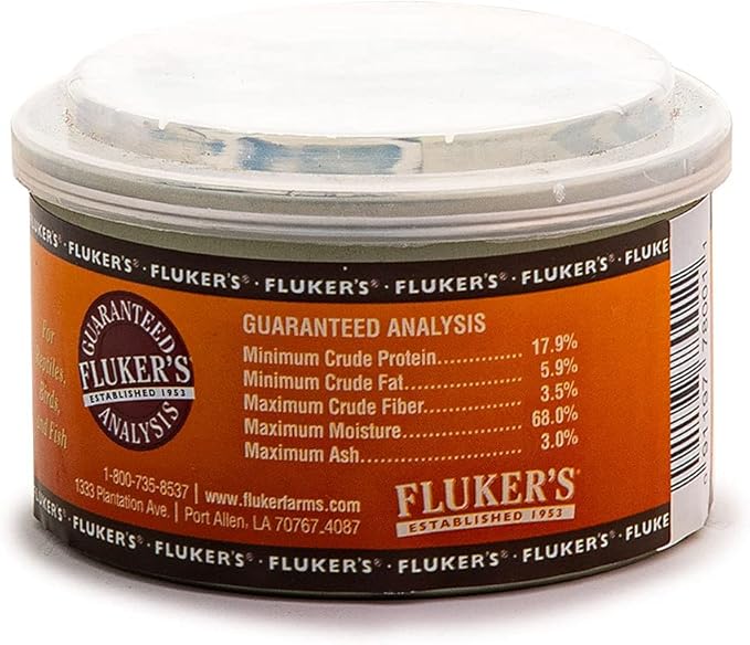 Fluker's Gourmet Canned Food for Reptiles, Fish, Birds and Small Animals, Black, Mealworms 1.23 Ounce (Pack of 3) Flukers