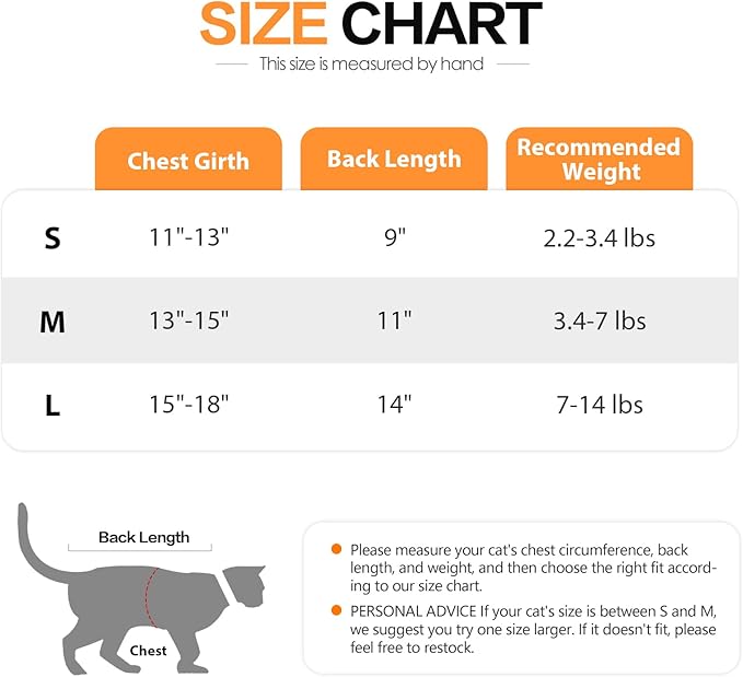 Cat Recovery Suit for Spay Cat Onesie for Cats After Surgery, Breathable Cat Surgery Recovery Suit Female Male Surgical Spay Suit, Kitten Recovery Suit E Collar Alternative Anti Licking Wounds, Large Coppthinktu